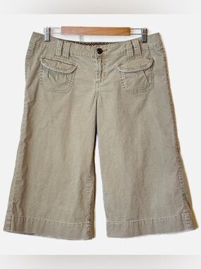 LEI Women's Wide-Leg Low Rise Corduroy Culottes Gaucho Pants Y2K Vintage Size 13